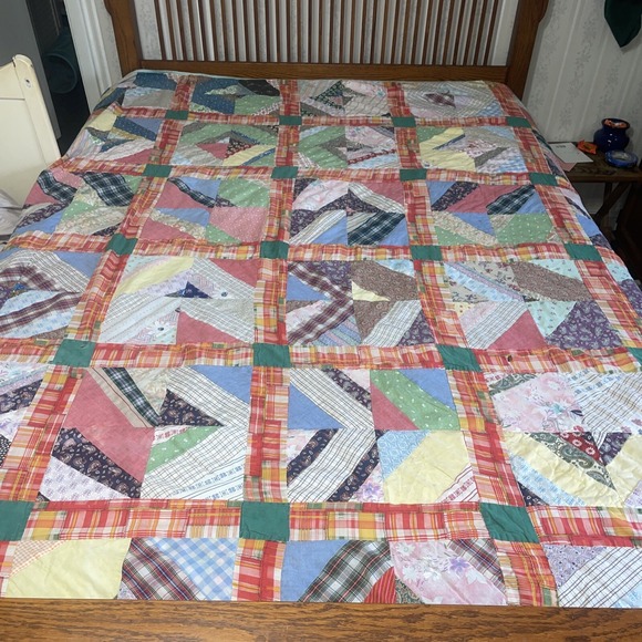 Handmade Other - Full/Queen Size Quilt Top 70x86" 1960/70‎